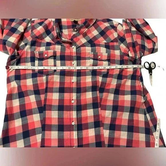 Bit & Bridle Pink, Blue & White Check, Long Sleeve, Button Down Western Shirt - Picture 10 of 10
